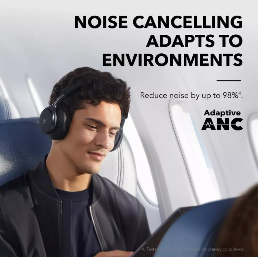 Worry-Free Journey - 40H playtime with ANC on, 55H with ANC off
